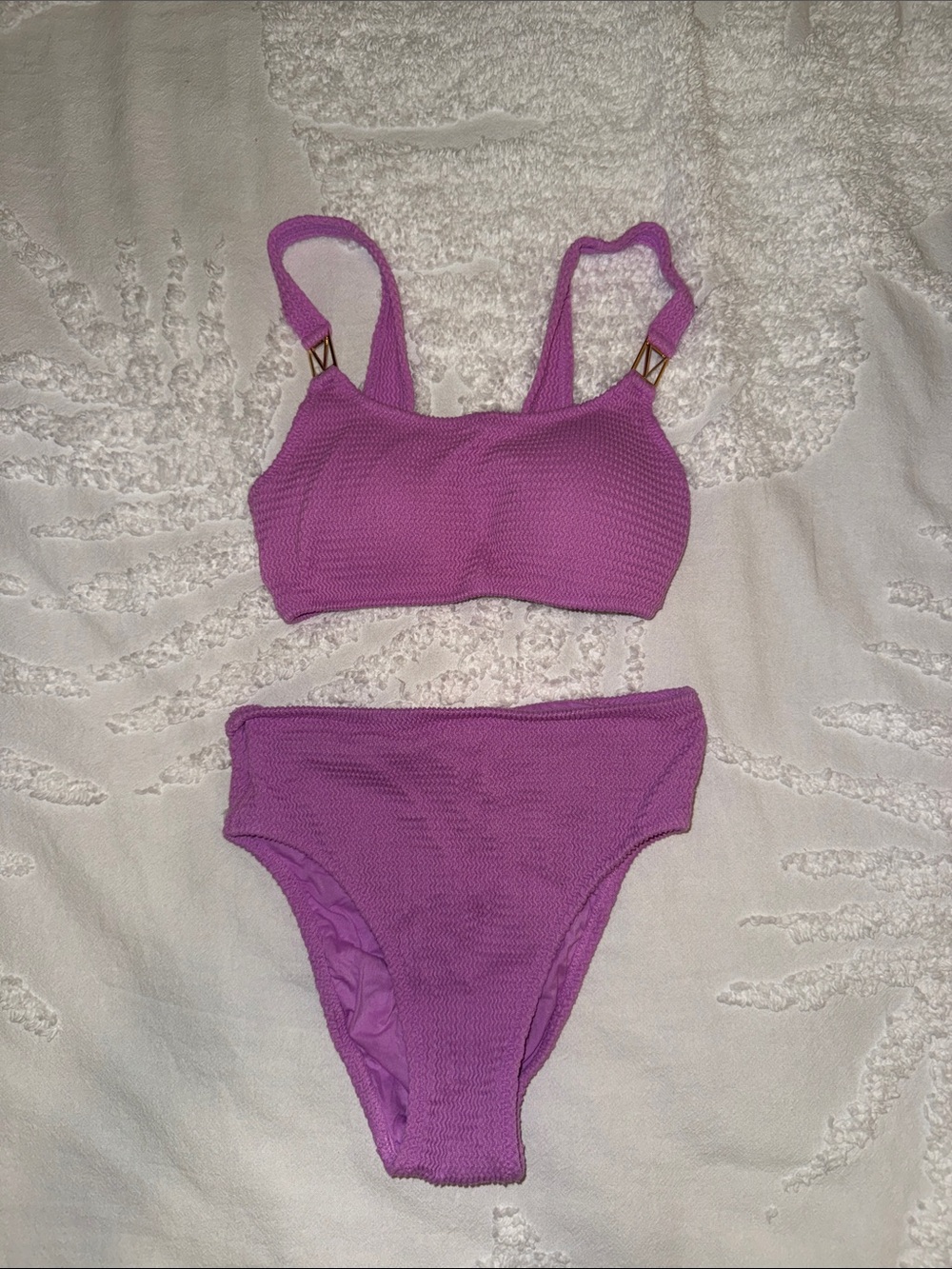 Victoria's Secret Purple Textured Bikini Two-Piece